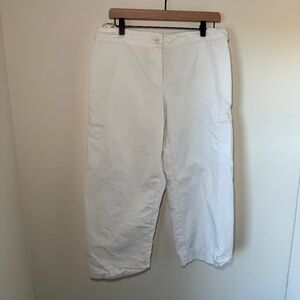 Eileen Fisher Pants Women's MD White Pull On Crop Casual